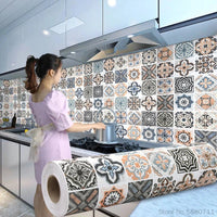Thicken Floor Stickers Self-adhesive Waterproof Bathroom Floor Stickers Non-slip Home Wallpaper Wear-resistant Kitchen PVC WAREHOUSE SHOP