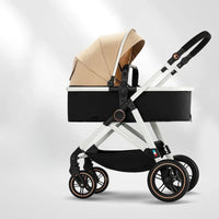 Portable 2-in-1 Baby Stroller - Bassinet Mode Foldable Reversible Seat