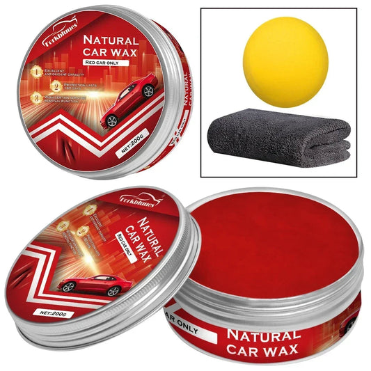 Red Color Car Wax Crystal Plating Set Hard Auto Wax Paint Care Coating Tiny Scratch Repair Car Polisher with Sponge WAREHOUSE SHOP