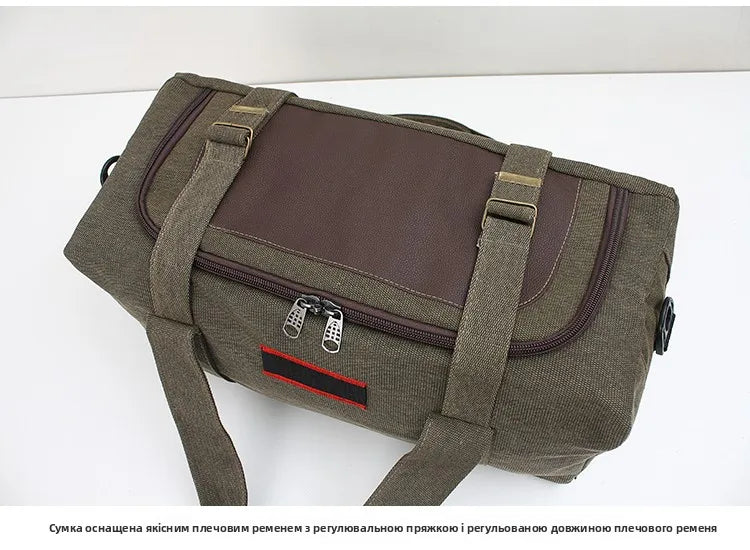 Large Capaci Canvas Travel Bag Handheld Long Distance Lage Bag for Men And Women on Busin Trips Wear Resistant Chee...