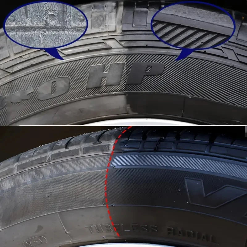 Black Tire Wax, Water-Resistant Car Wheel Shine, Long-Lasting Protection.