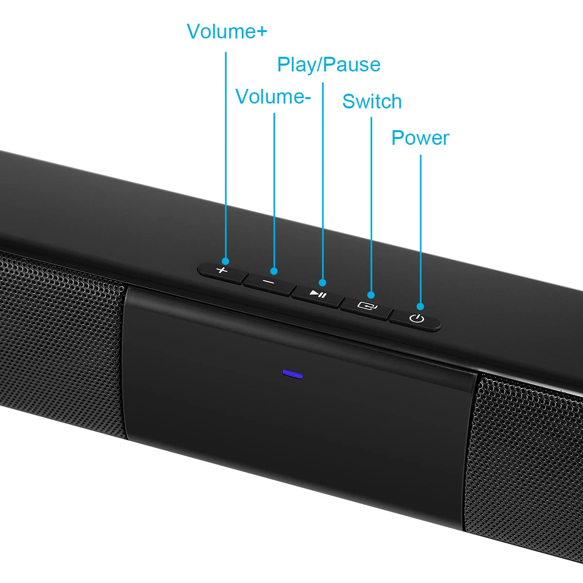 Bluetooth Home Theater Soundbar With Remote Control, RCA, AUX, FM