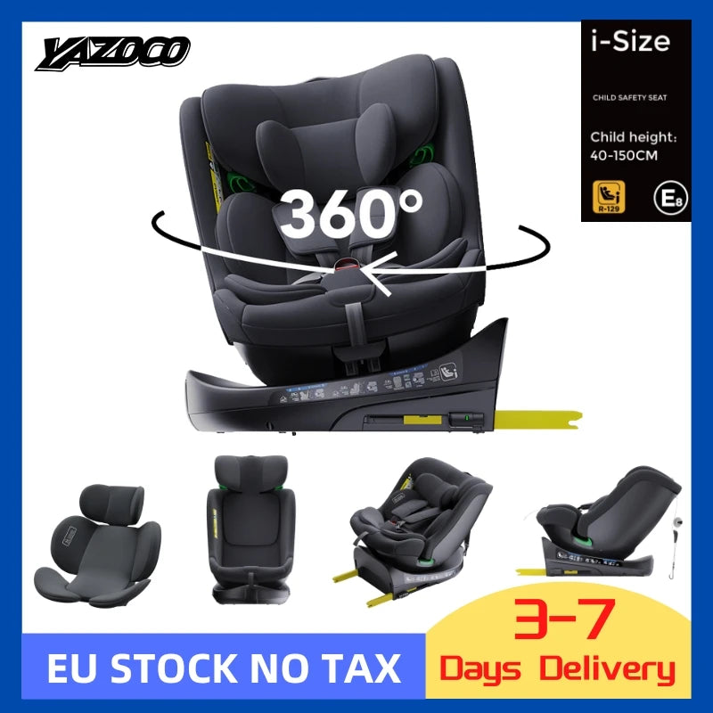 360° ISOFIX Baby Car Seat - ECE R129 0-36kg 0-12 Years
