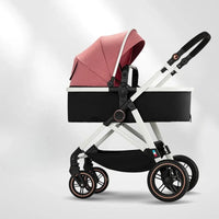 Portable 2-in-1 Baby Stroller - Bassinet Mode Foldable Reversible Seat