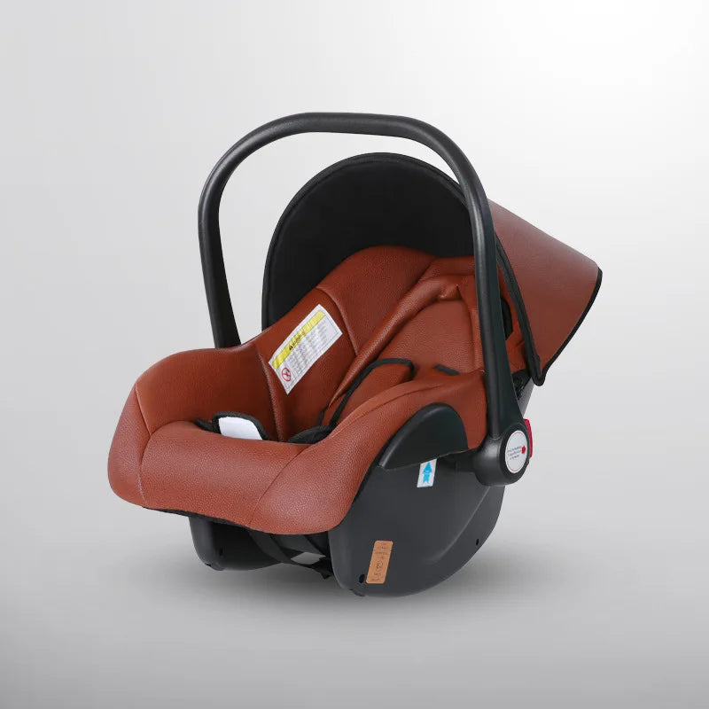 Luxury Baby Stroller 3-in-1 - PU Leather Pram with Car Seat Newborn