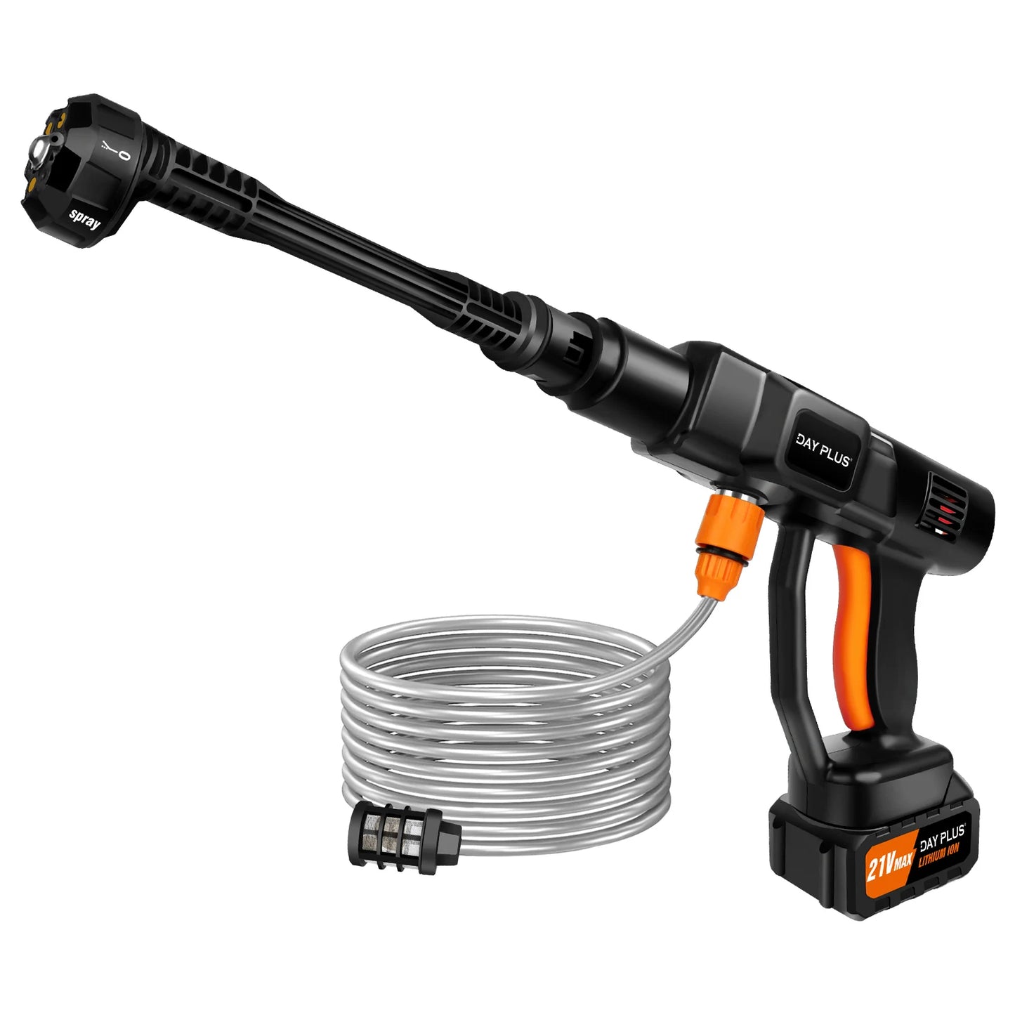 Cordless Pressure Washer 21V 45 Bar Portable Pressure Washer with 2PCS Batteries 6-in-1 Adjustable Nozzle Pressure Cleaner