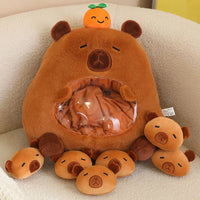 New Capybara Shark Shaped Snack Bag Plush Toys Super Soft Cartoon Squishy Pillow Funny Food Dolls Birthday Gifts Room Decor WAREHOUSE SHOP