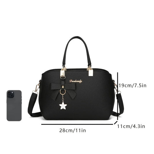Elegant Shoulder Bag with Bowknot Decoration, Multiple Compartments, Fashion Handbag, Suitable for Work, Party, and Daily Use WAREHOUSE SHOP