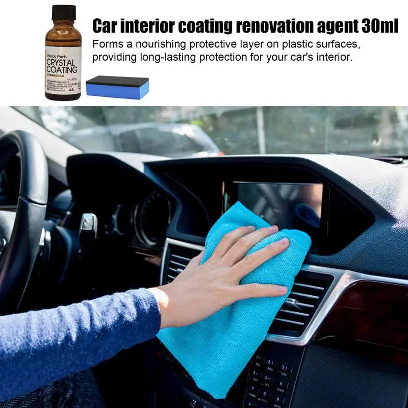 Car Leather Restorer 30ml Back To Black Plastic Parts coating agent Interior Refurbish Leather Renovator Trim Shine Protectant