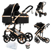 Baby Stroller 3-in-1 Lightweight stroller Travel System Multifunctional Pram with Aluminum Frame Compact Stroller for Newborn