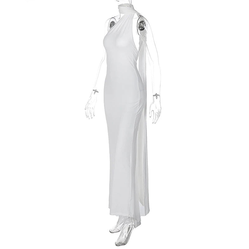 One Shoulder Sleeveless Backless Dress. Dresses For Women Club, Birthday Party, Evening Prom. from Neon y2k.