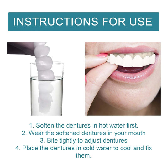 New Adult Adjustable Dentures Teeth Set Adjustable Snap-on Fake Teeth Portable Braces Decorate Gaps For Teeth Enhance Aesthetic WAREHOUSE SHOP
