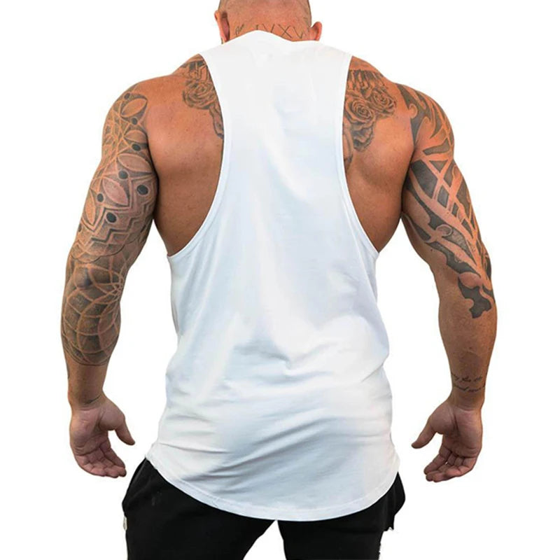 Regular MACHINE FITNESS Top GYM Bodybuilding Tank Top. Mens Workout Vest,  Jogger clothing Muscle Stringer Singlet
