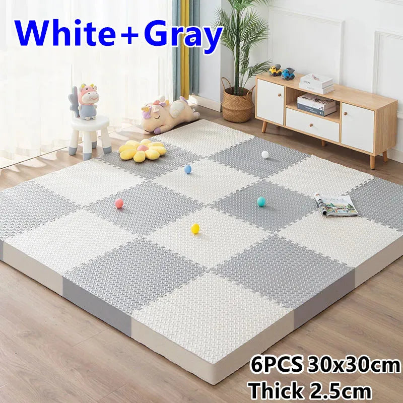 Baby Gym Play Mat 6PCS - Tatame Foam Puzzle Floor Mat for Playroom