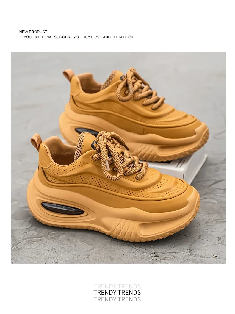New Platform Vulcanized Sneakers Men Street Style Casual Shoes For Men Punk Chunky Social Men's Sneakers Korean 2025 Large Size