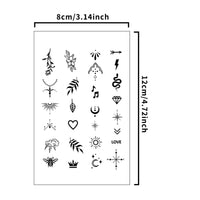 Small Pattern Waterproof Temporary Tattoo Stickers, Long-lasting Waterproof for One to Two Weeks, Finger Tattoos for Women.