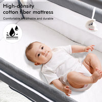 Smart Auto-Rocking Baby Bassinet — Bluetooth Music Foldable Crib