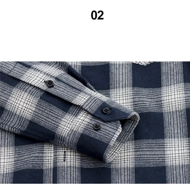 Men Flannel Plaid Shirt. Soft Comfort Slim Fit Styles Brand for Official and Casual Long Sleeve Shirts