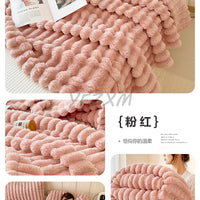 Striped Flannel Blanket – Cozy Bed Sheet & Sofa Throw