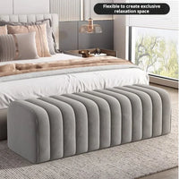Luxury Velvet Bench - Nordic Footrest End of Bed Low Stool