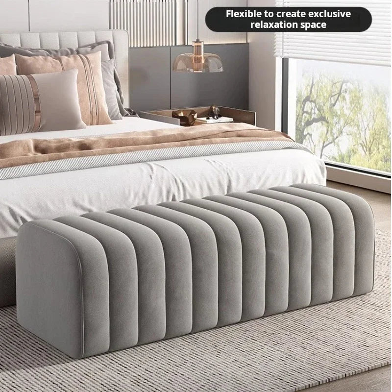 Luxury Velvet Bench - Nordic Footrest End of Bed Low Stool