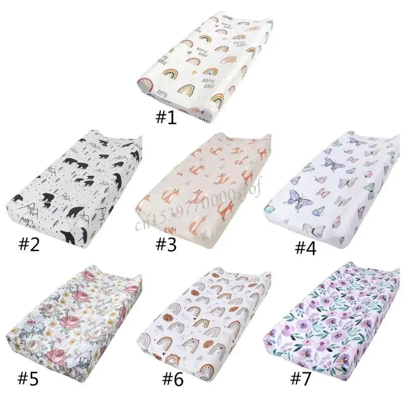 Reusable Baby Diaper Changing Pad Cover - Soft Breathable Nappy Mat