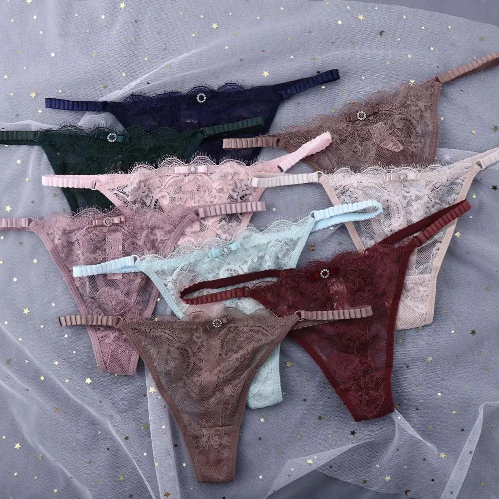 Sexy Underpant, Low Waist Girls. Panties, Flower G-strings, Female Briefs Lace Thong.