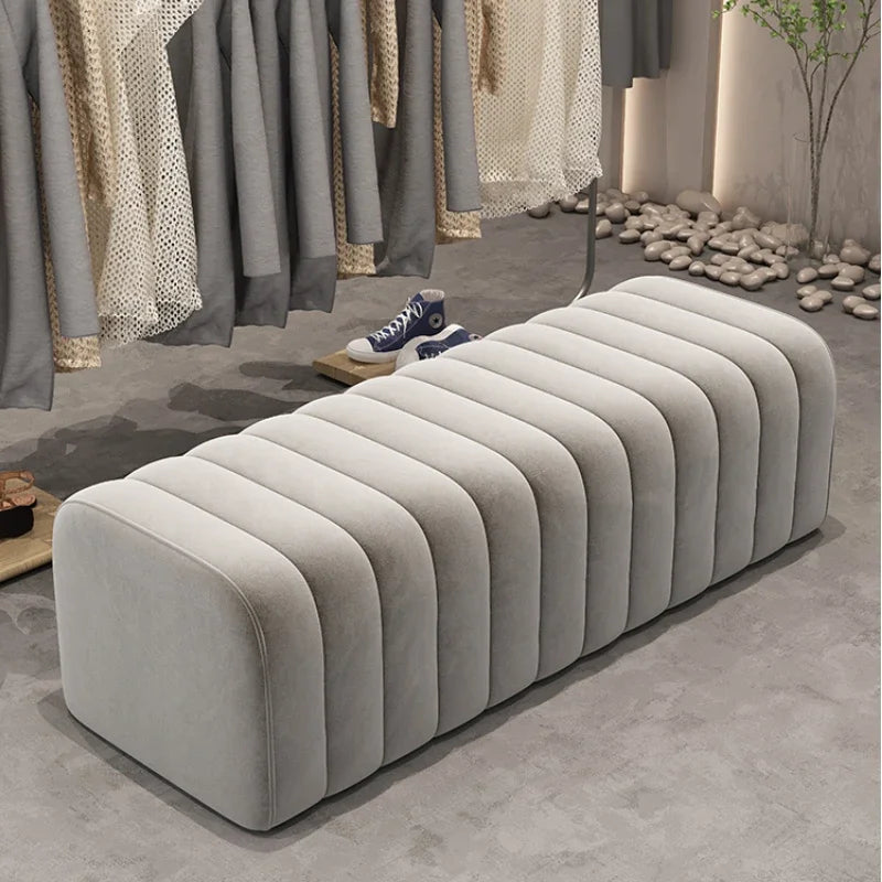 Luxury Velvet Bench - Nordic Footrest End of Bed Low Stool