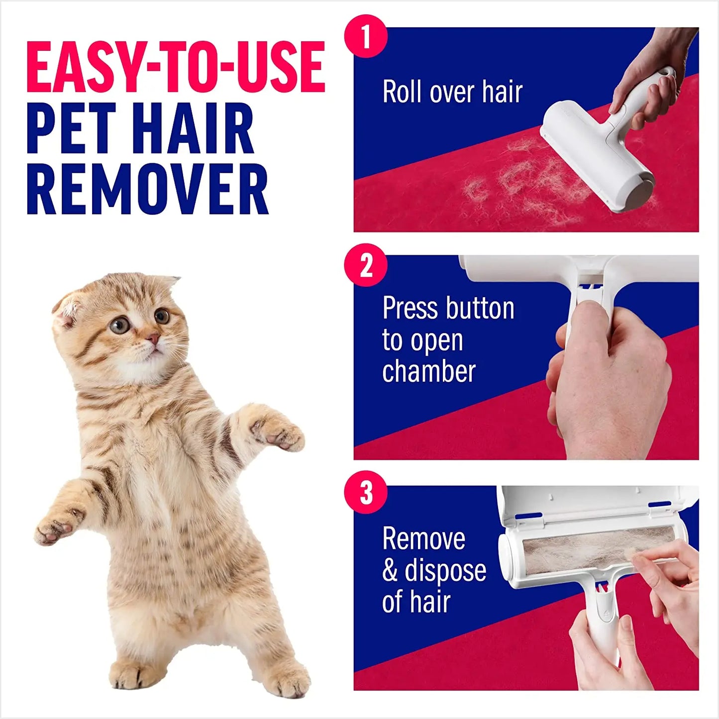 FurLift Pro — Pet Hair Remover Roller with Self-Cleaning Base