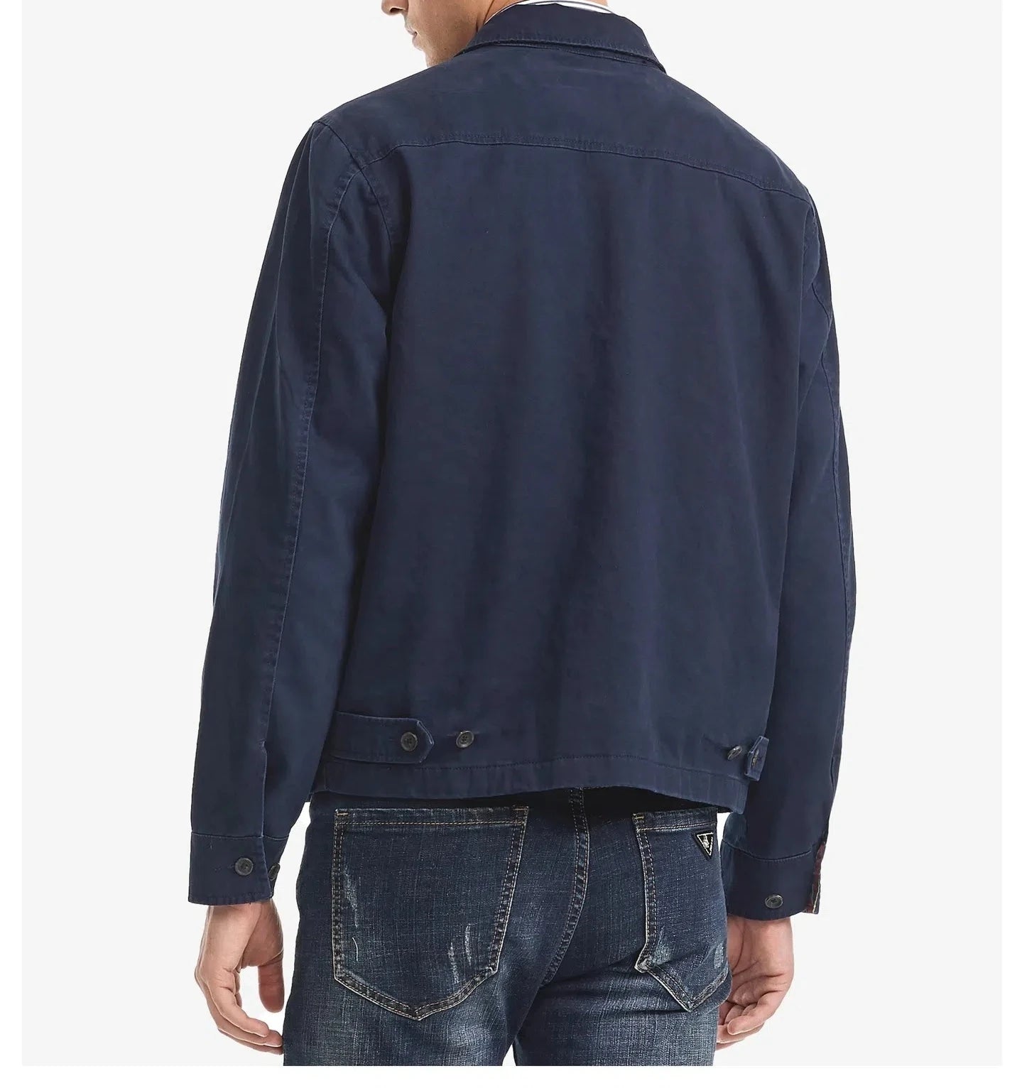 European and American Popular Fashionable Comfortable Multi Pocket Jacket for Men's Casual Pure Cotton Lapel Windproof Jacket