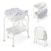 4-in-1 Folding Changing Table with Bathtub, Portable Changing Table with Changing Mat, Mobile Changing Station