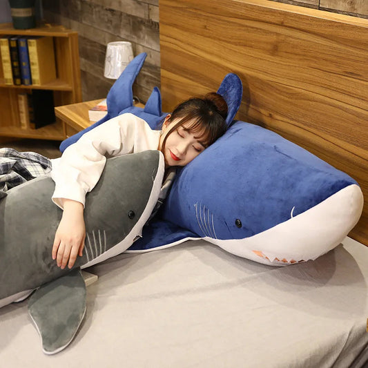 Giant Megalodon Shark kpop Plush Toys For Girls Huge Kawaii Soft Stuffed Doll Pillow Cushion Greative Birthday Gifts for Kids WAREHOUSE SHOP
