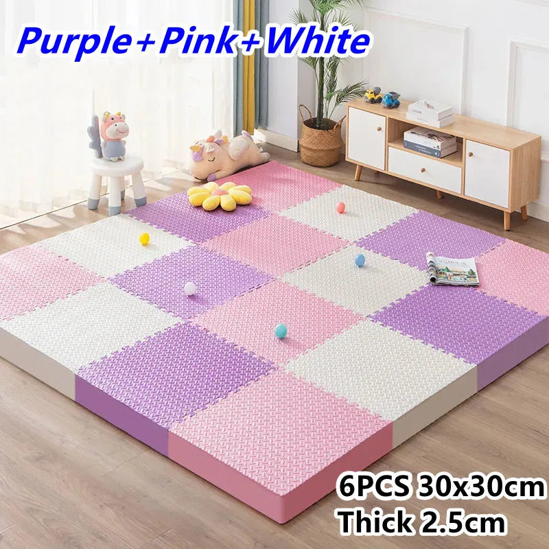 Baby Gym Play Mat 6PCS - Tatame Foam Puzzle Floor Mat for Playroom