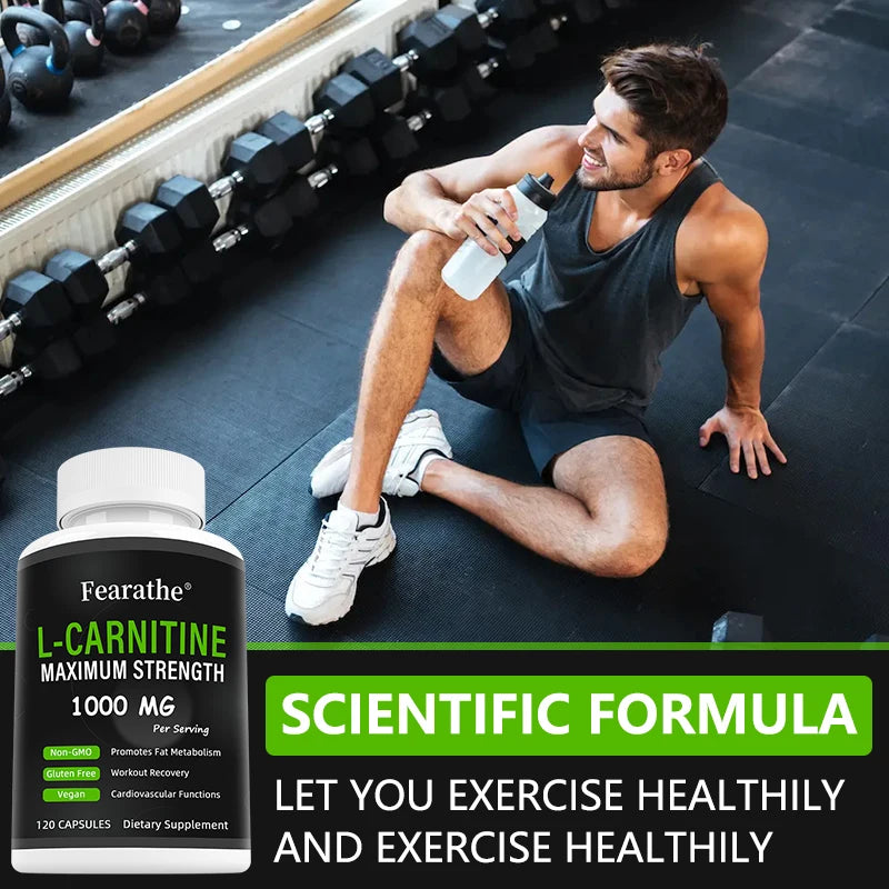 Extra Strength L-Carnitine - 1000mg Per Serving - Boost Your Metabolism and Increase Performance, Dietary Supplement
