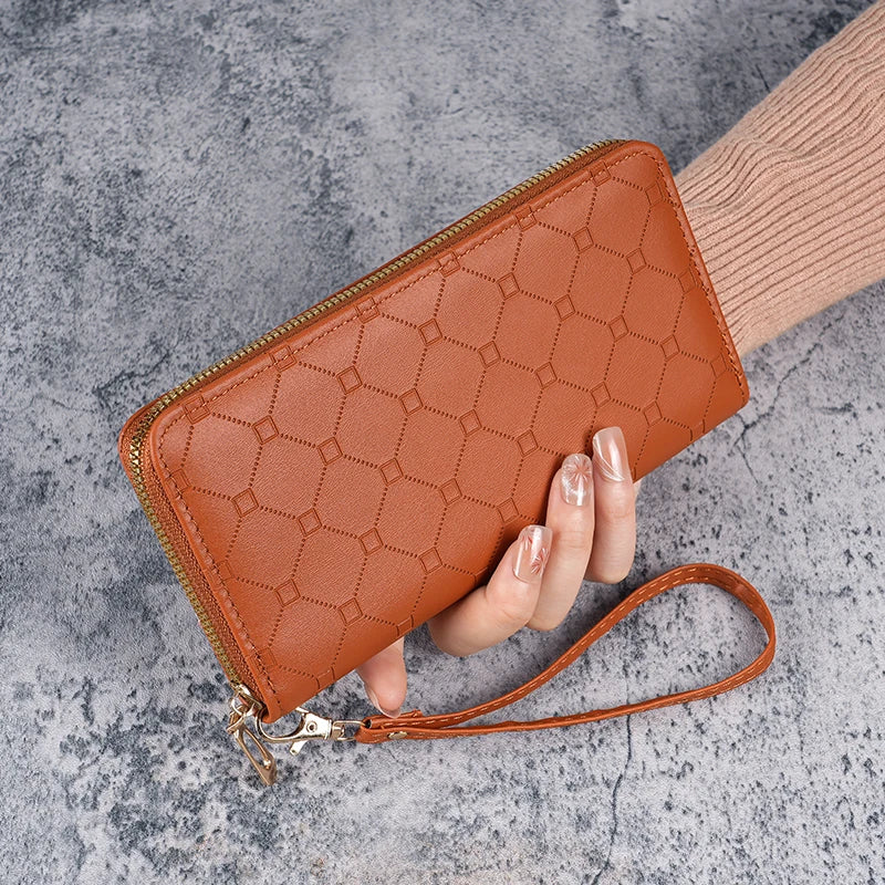 New Wallet, Korean cute long coin purse. Large capacity, lady multi-card zipper.