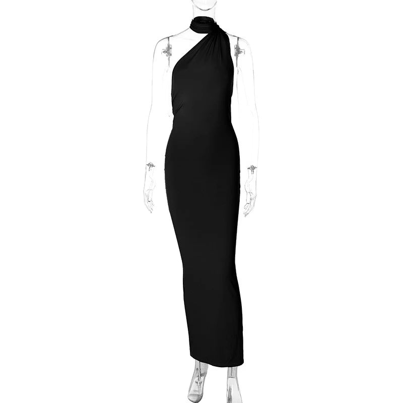 One Shoulder Sleeveless Backless Dress. Dresses For Women Club, Birthday Party, Evening Prom. from Neon y2k.