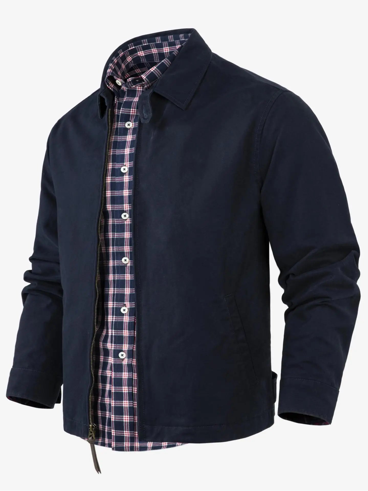 European and American Popular Fashionable Comfortable Multi Pocket Jacket for Men's Casual Pure Cotton Lapel Windproof Jacket