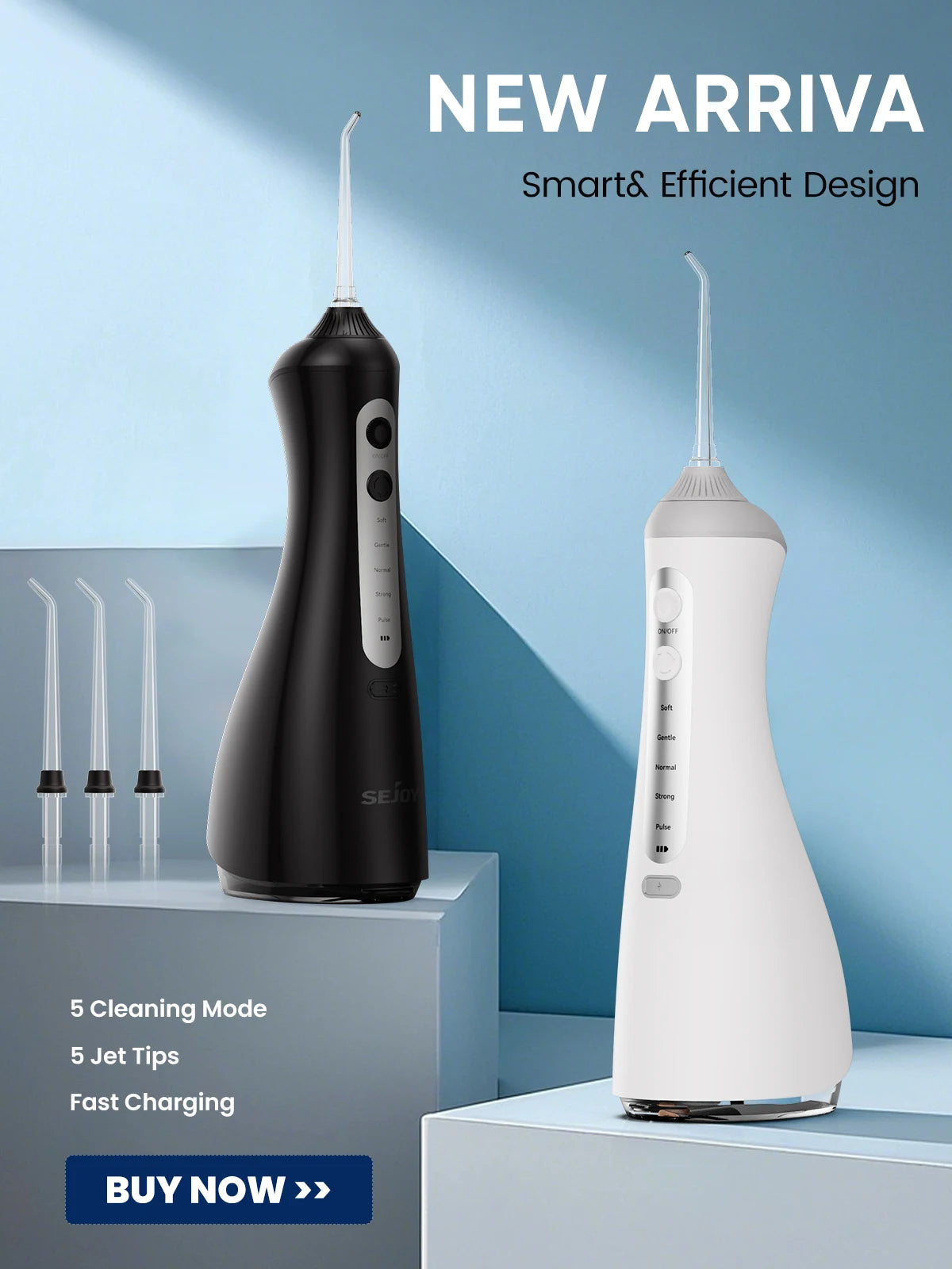 Sejoy Water Flosser Dental Oral Irrigator Water flossers for Teeth USB Rechargeable Waterproof Portable Cordless
