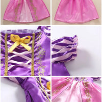Princess Costume Dress – Rapunzel & Belle Fancy Flower Vestido for Girls, Christmas, Birthday & Carnival WAREHOUSE SHOP