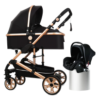 Baby Stroller 3-in-1 Two-Sided - High Landscape Folding All-Season Pram