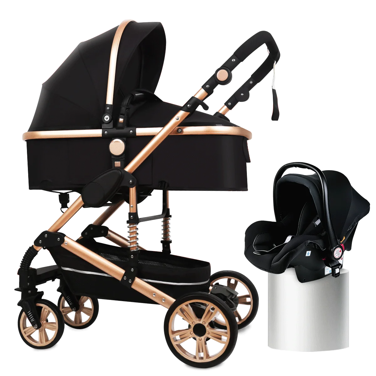 Baby Stroller 3-in-1 Two-Sided - High Landscape Folding All-Season Pram