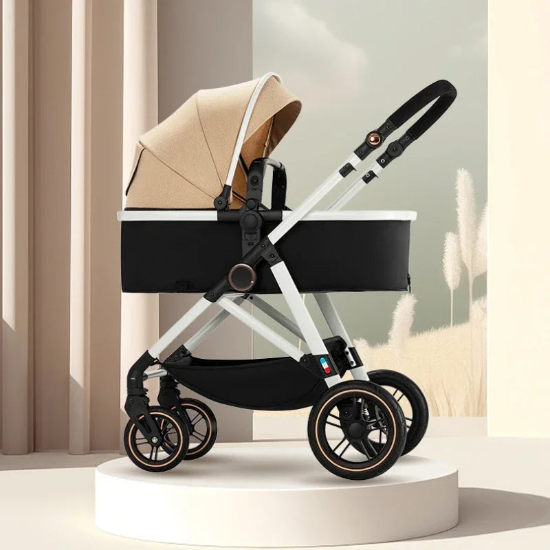 Portable 2-in-1 Baby Stroller - Bassinet Mode Foldable Reversible Seat