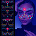 Luminous Temporary Tattoos Stickers UV Glow Fluorescent in the Dark For Body Face Tattoo Stickers Party Accessorie Props