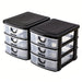 3-Drawer Cosmetic Organizer - Transparent Plastic Storage Box