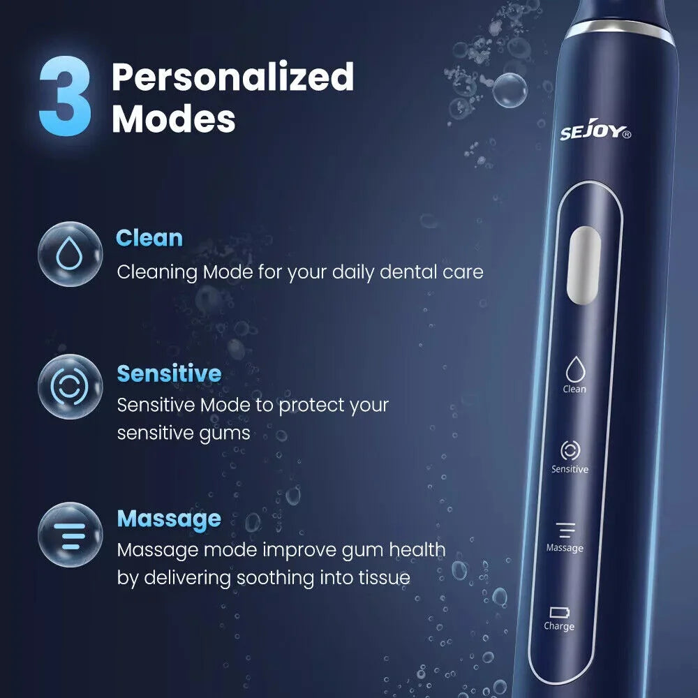 Sejoy Cordless Water Dental Flosser for Teeth Cleaning Denture Brushes 5 Tips IPX7 Portable Oral Irrigator for Home Travel