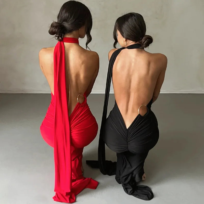 One Shoulder Sleeveless Backless Dress. Dresses For Women Club, Birthday Party, Evening Prom. from Neon y2k.