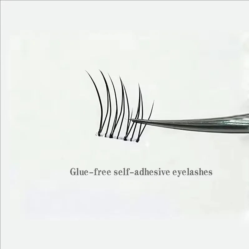 MIAOJIE Glue-free False Eyelashes, Fishtail Princess Lazy Eyelashes, Natural Transparent Stem, Reused 48 Clusters Large Capacity