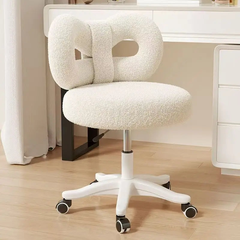 Nordic Modern Cream Makeup Stool Simple Style Bedroom Dressing Stool for Home Living Room - Advanced Design