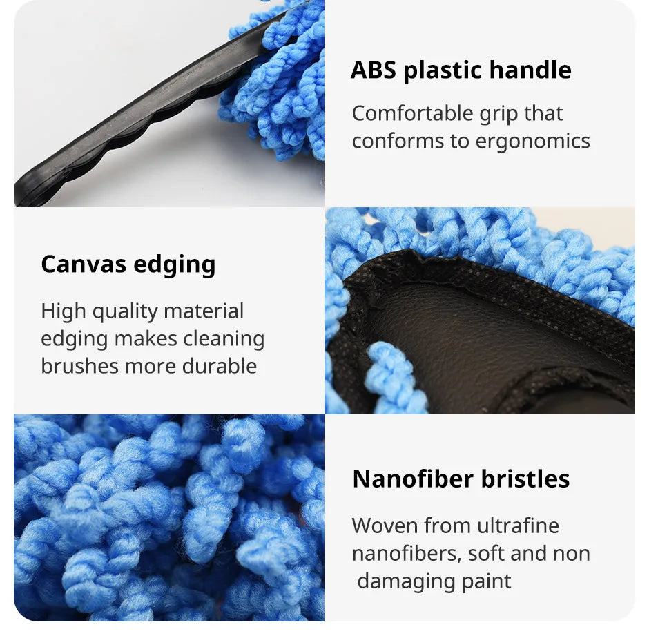 Multifunctional Car Collector Cleaning Dusts Mop Bristles Strong Water Absorption Vehicle Cleaning Wax Mop Brush Car Wash