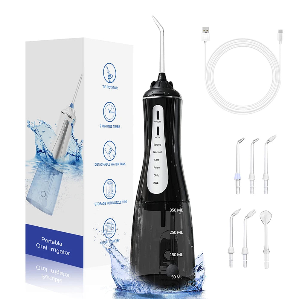 New Arrival Fairywill 350ml Portable Oral Irrigator USB Rechargeable Dental Water Flosser Jet Irrigator Dental Teeth Cleaner
